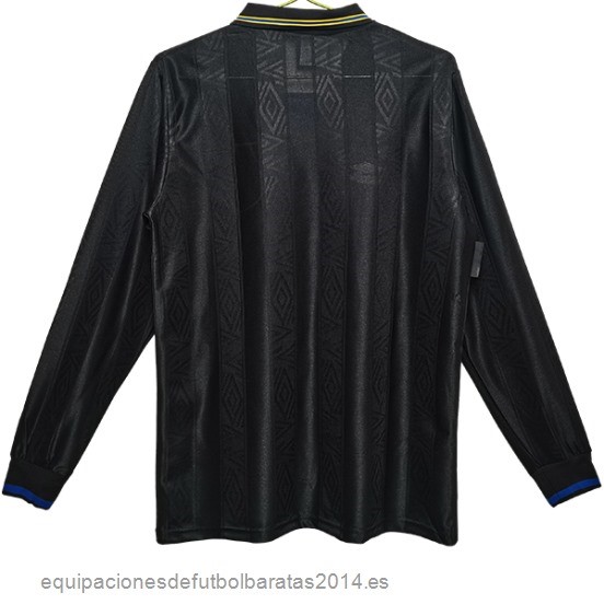 Nuevo 2ª Manga Larga Manchester United Retro 1993 1994 Negro Baratas